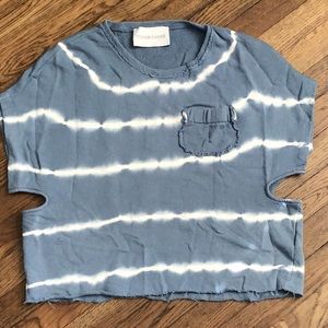 EUC Pierre Darre cotton tie dye cut out sweatshirt